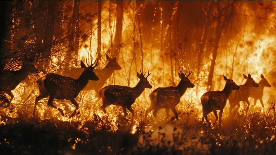 The FirePredict mobile application showing a forest fire risk map